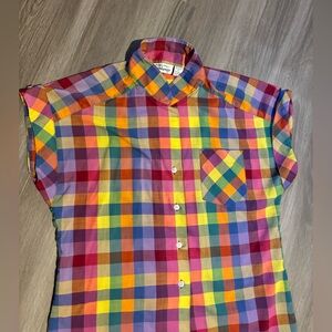 Vintage DonnKenny Multicolor Plaid Blouse
